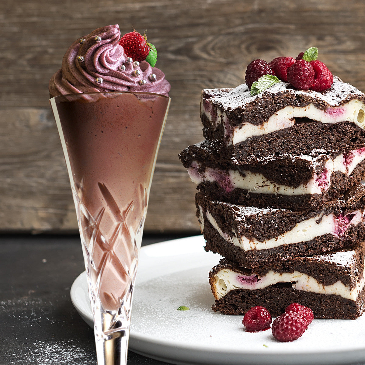 Keto Raspberry Chocolate Brownie Protein Shake Protein Milkshake