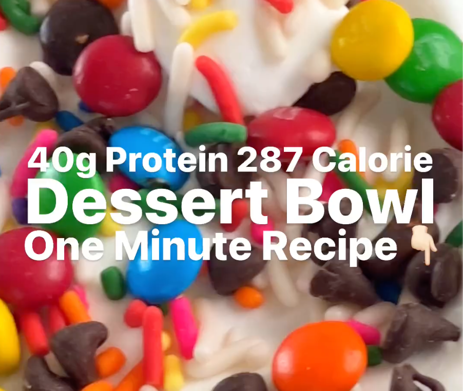 40g Protein 287 Calorie Viral Dessert Bowl Recipe And Tutorial &ndash; Protein Milkshake