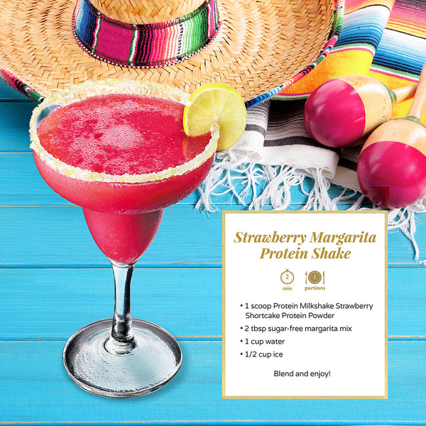 Keto-Friendly Strawberry Margarita Protein Shake