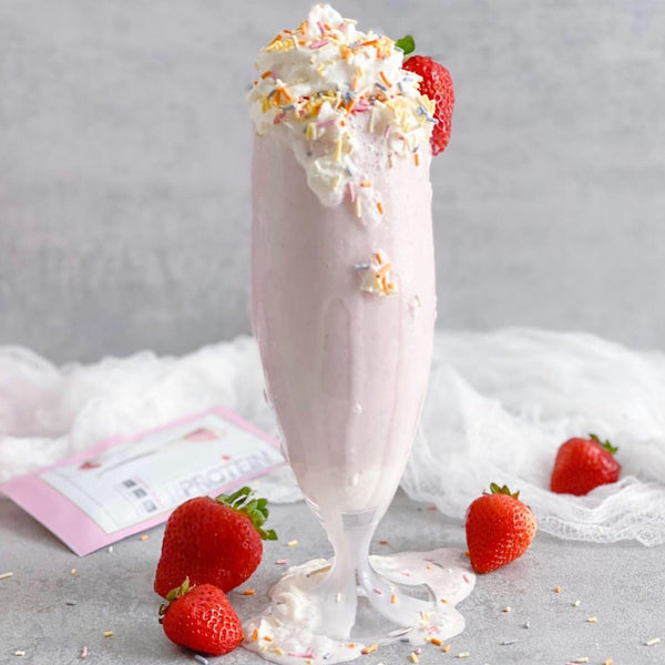 Low Carb Strawberry Shortcake Protein Shake
