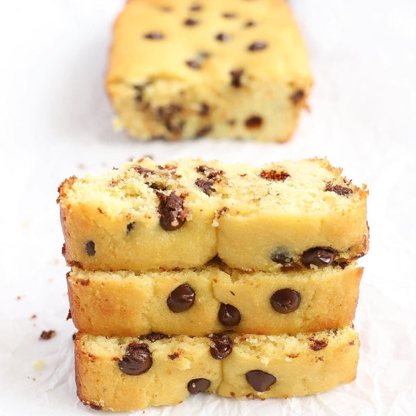 Low-Carb Chocolate Chip Protein Loaf Cake