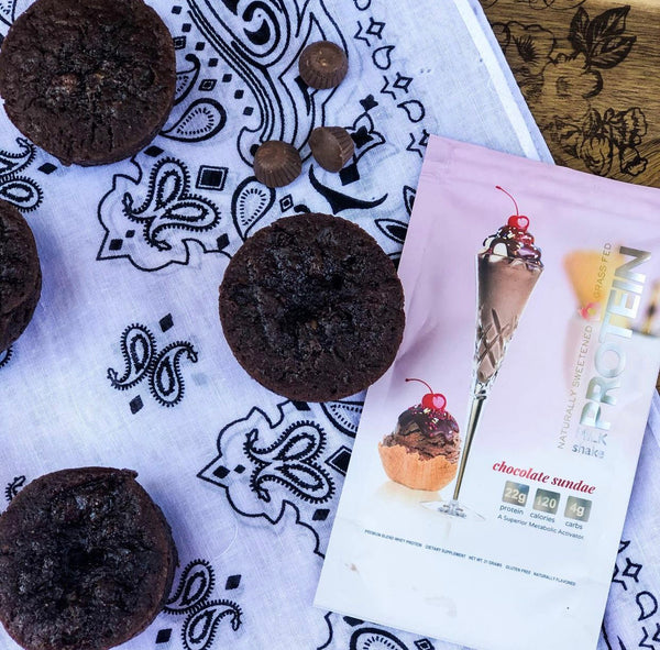 Weight Watchers Chocolate Peanut Butter Banana Protein Muffins