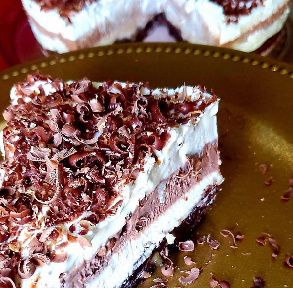 Keto Triple Layered Chocolate Pie