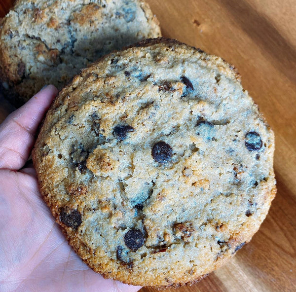 Keto Levain Chocolate Chip Cookies