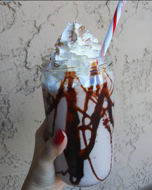 Keto Chocolate and Vanilla Swirl Protein Milkshake