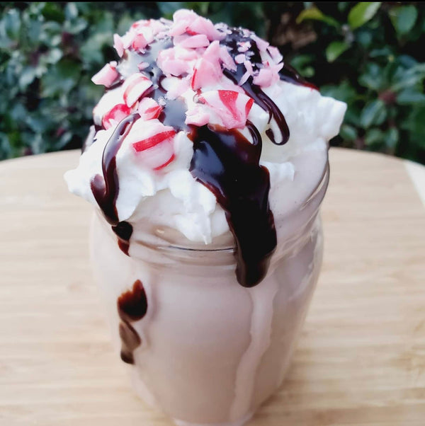 Keto Peppermint Chocolate Sundae Protein Milkshake