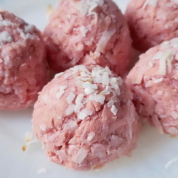 Low-Carb Raspberry Coconut Protein Cookies