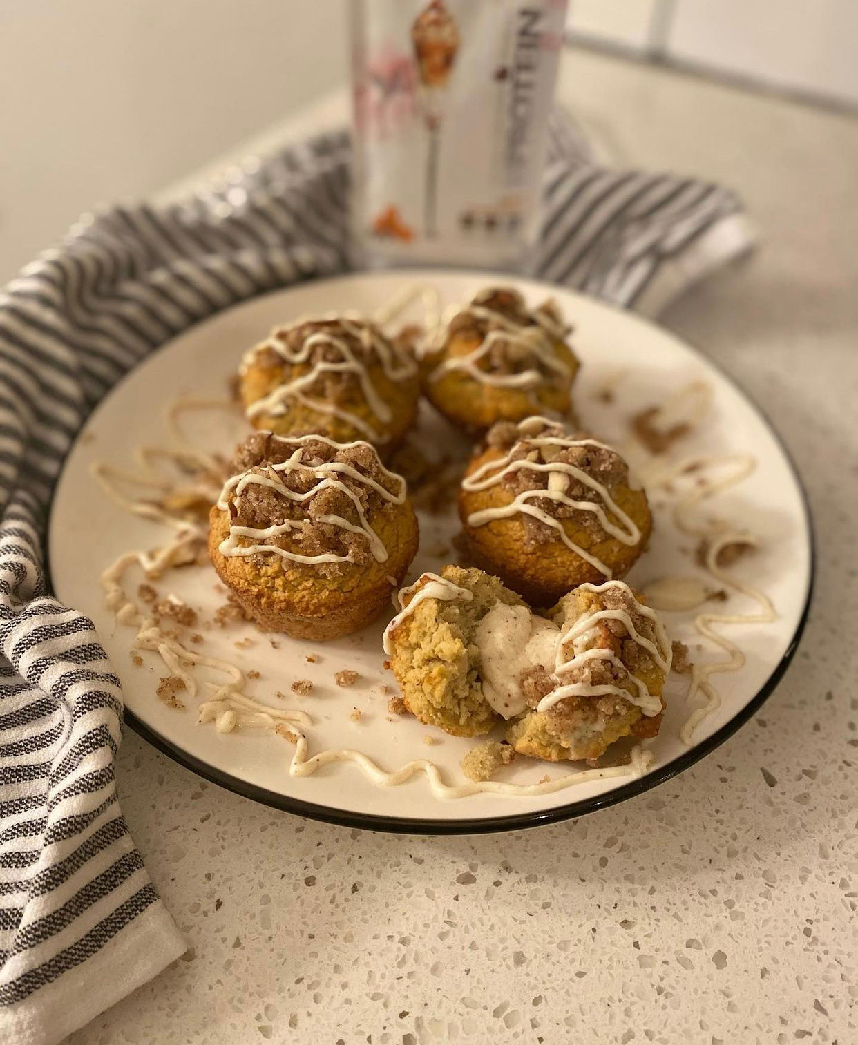 Keto Salted Caramel Stuffed Muffins – Protein Milkshake
