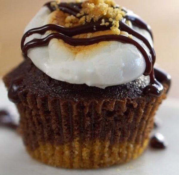 S'mores Protein Cupcakes