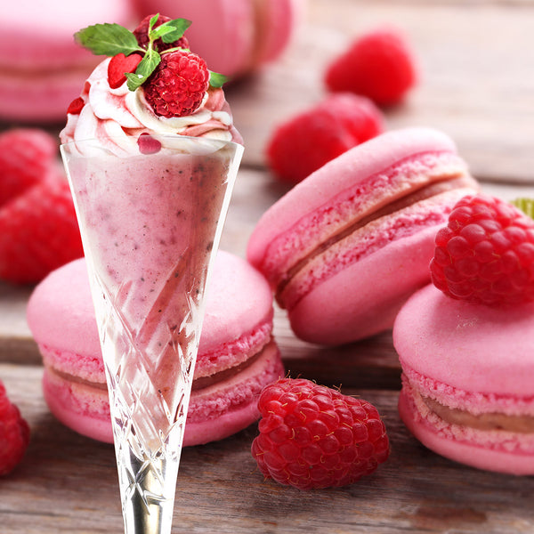 Keto Raspberry Macaron Protein Shake Recipe