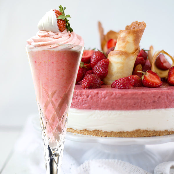Strawberry Cake Protein Milkshake Recipe