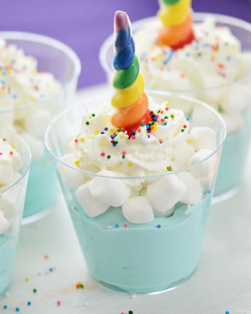 Unicorn Dessert Cups – Protein Milkshake