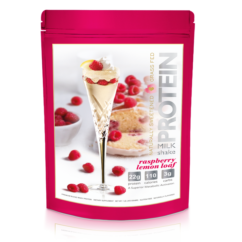 Pre-Order: Protein Milkshake Raspberry Lemon Loaf Low Carb Protein Powder (Ships May 24th)