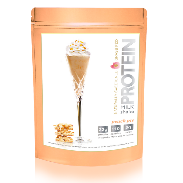 Protein Milkshake Peach Pie Low Carb Protein Powder